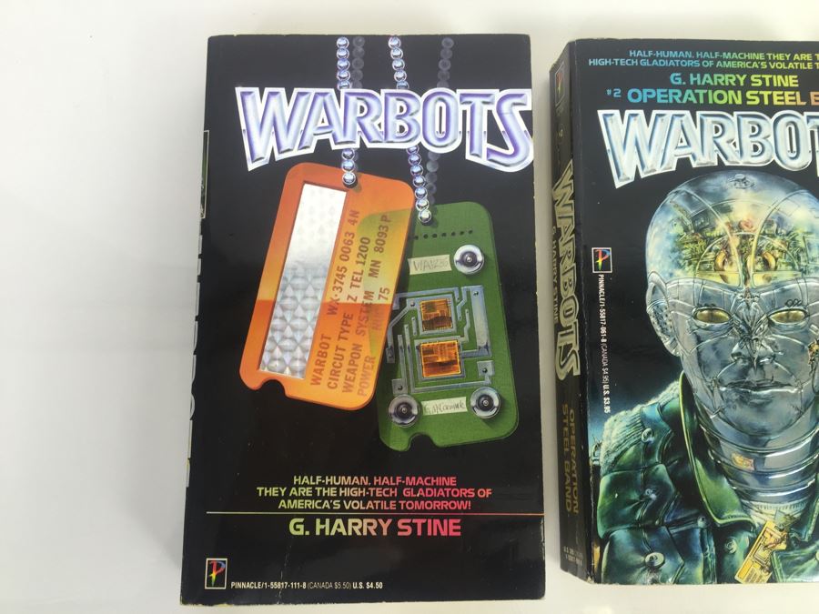 Signed Set Of (11) First Printing Paperback Books Warbots Series By G. Harry Stine (Each Book Signed) [Photo 2]