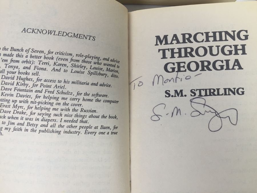Signed Set Of (6) First Printing Paperback Books By S.M. Stirling (Each Signed) [Photo 14]