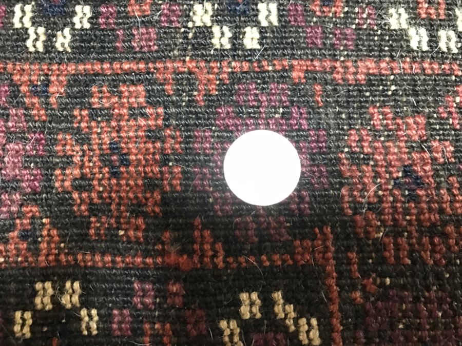 Antique Persian Tribal Rug Hand Knotted Wool Area Rug Measures 4'8' X 2'11' [Photo 16]