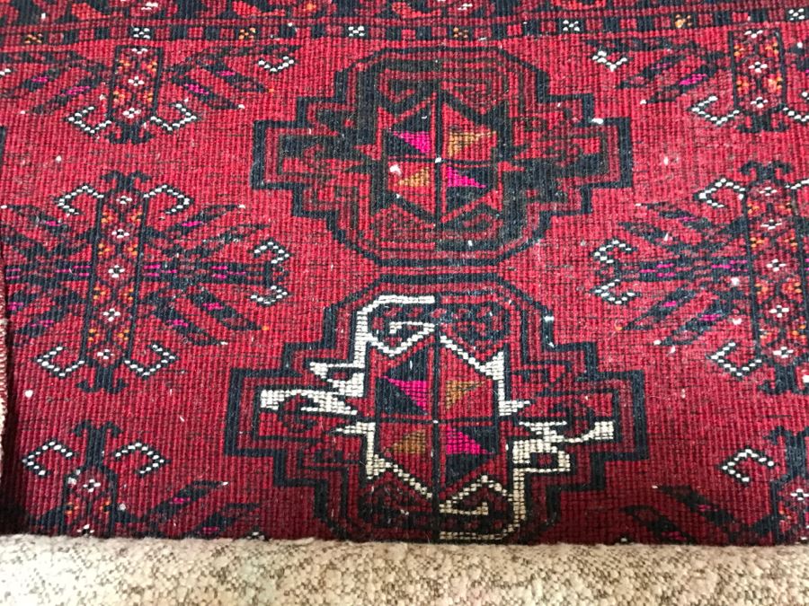 Pair Of Vintage Persian Tribal Large Flour Salt Bags Hand Knotted Wool Area Rugs Very Heavy Each Measures 5' X 3'3' [Photo 26]