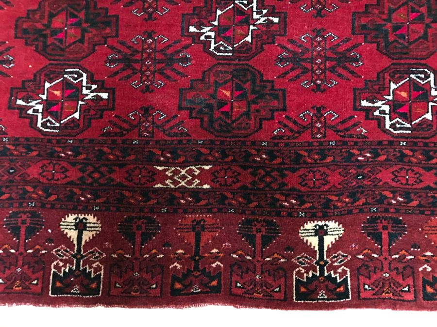 Pair Of Vintage Persian Tribal Large Flour Salt Bags Hand Knotted Wool Area Rugs Very Heavy Each Measures 5' X 3'3' [Photo 16]
