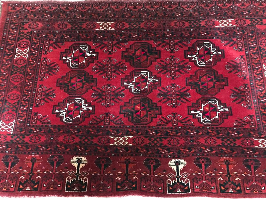 Pair Of Vintage Persian Tribal Large Flour Salt Bags Hand Knotted Wool Area Rugs Very Heavy Each Measures 5' X 3'3' [Photo 14]