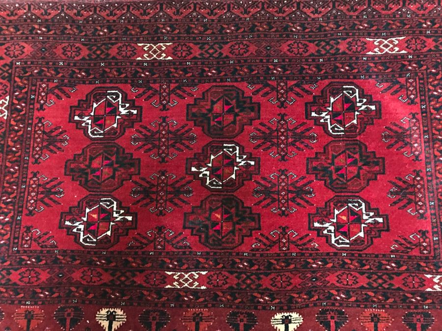 Pair Of Vintage Persian Tribal Large Flour Salt Bags Hand Knotted Wool Area Rugs Very Heavy Each Measures 5' X 3'3' [Photo 15]