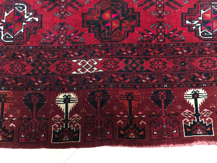 Pair Of Vintage Persian Tribal Large Flour Salt Bags Hand Knotted Wool Area Rugs Very Heavy Each Measures 5' X 3'3' [Photo 8]