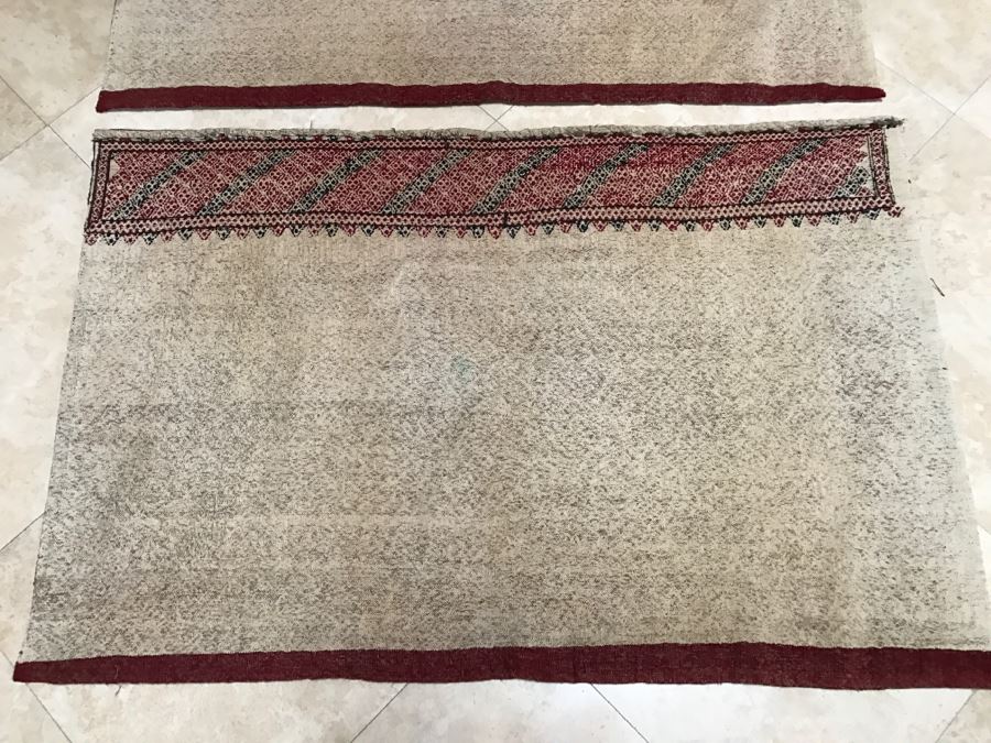 Pair Of Vintage Persian Tribal Large Flour Salt Bags Hand Knotted Wool Area Rugs Very Heavy Each Measures 5' X 3'3' [Photo 19]