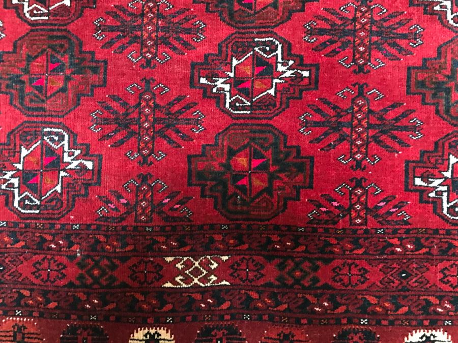 Pair Of Vintage Persian Tribal Large Flour Salt Bags Hand Knotted Wool Area Rugs Very Heavy Each Measures 5' X 3'3' [Photo 9]