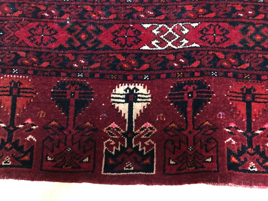 Pair Of Vintage Persian Tribal Large Flour Salt Bags Hand Knotted Wool Area Rugs Very Heavy Each Measures 5' X 3'3' [Photo 7]