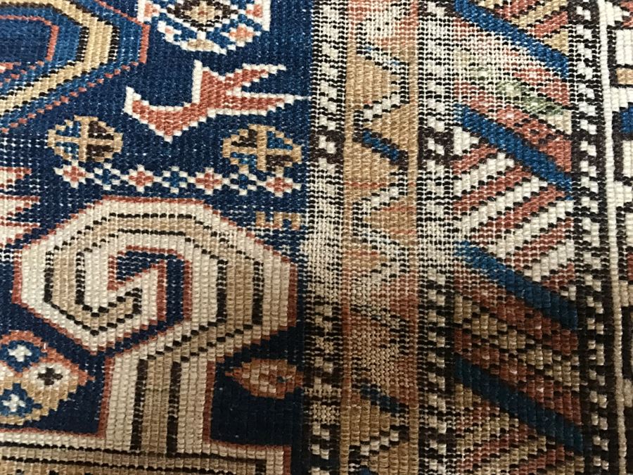 Antique Persian Tribal Rug Hand Knotted Wool Area Rug Measures 3'10' X 2'11' [Photo 10]