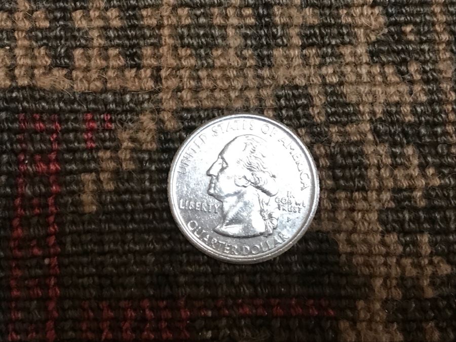 Antique Persian Tribal Rug Hand Knotted Wool Area Rug Measures 2'8' X 4'3' [Photo 17]