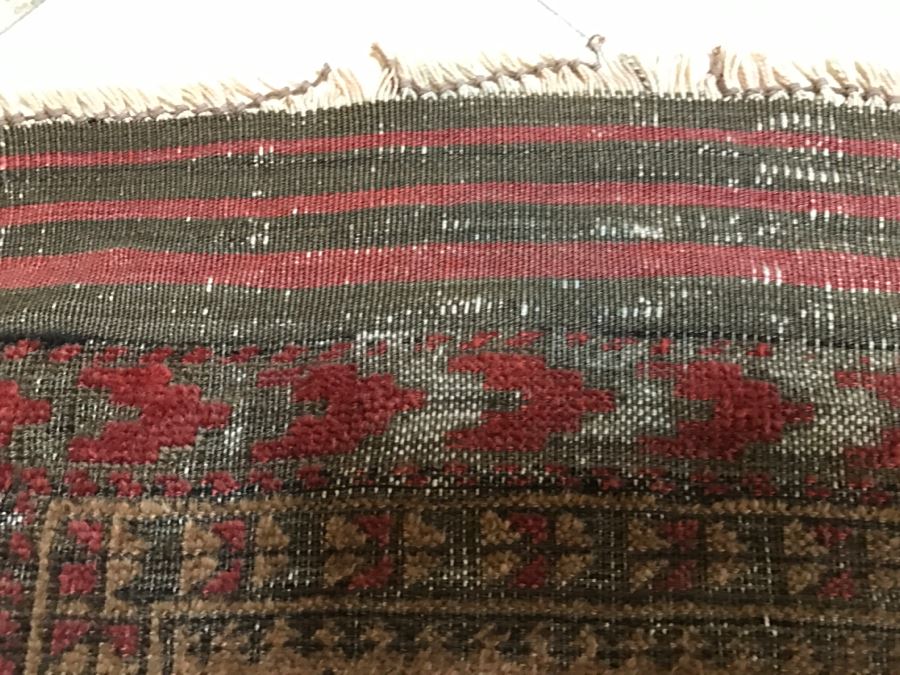 Antique Persian Tribal Rug Hand Knotted Wool Area Rug Measures 2'8' X 4'3' [Photo 10]