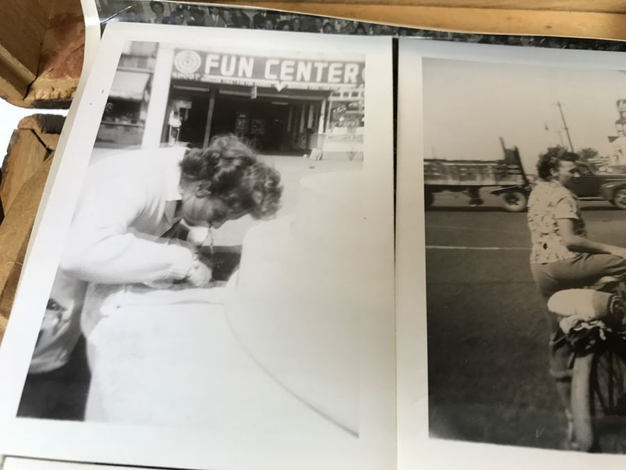 Vintage Asian Relief Carved Wooden Box Filled With Various Photographs And Ephemera - See All Photos [Photo 37]
