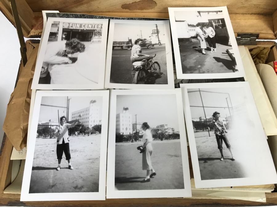 Vintage Asian Relief Carved Wooden Box Filled With Various Photographs And Ephemera - See All Photos [Photo 31]