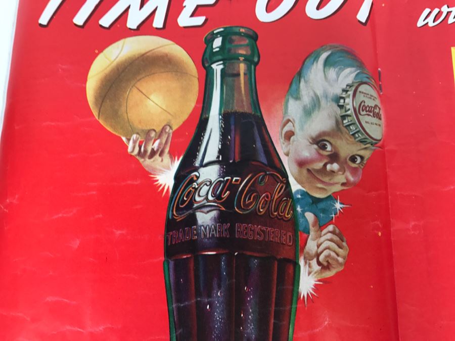 Vintage 1948 Compton College Basketball Program Vintage Coke Advertising [Photo 7]