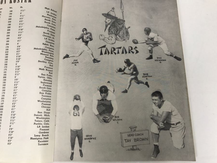 Vintage 1947 The Huddle Rose Bowl Pasadena Bulldogs Vs. Compton Tartars Official Football Program Vintage Coke Advertising [Photo 12]