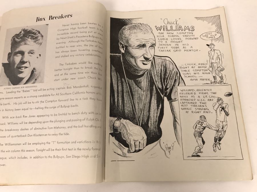 Vintage 1946 Compton Vs. Pasadena And 1947 Mt. Carmel Vs. St. Anthony's Official Souvenir Football Programs With Vintage Coke Advertising [Photo 6]