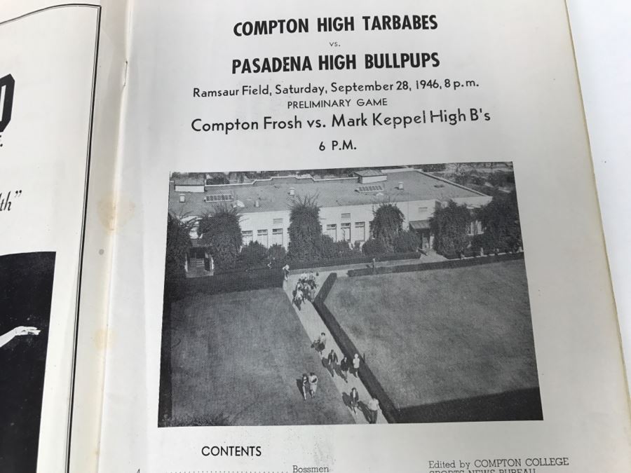 Vintage 1946 Compton Vs. Pasadena And 1947 Mt. Carmel Vs. St. Anthony's Official Souvenir Football Programs With Vintage Coke Advertising [Photo 5]