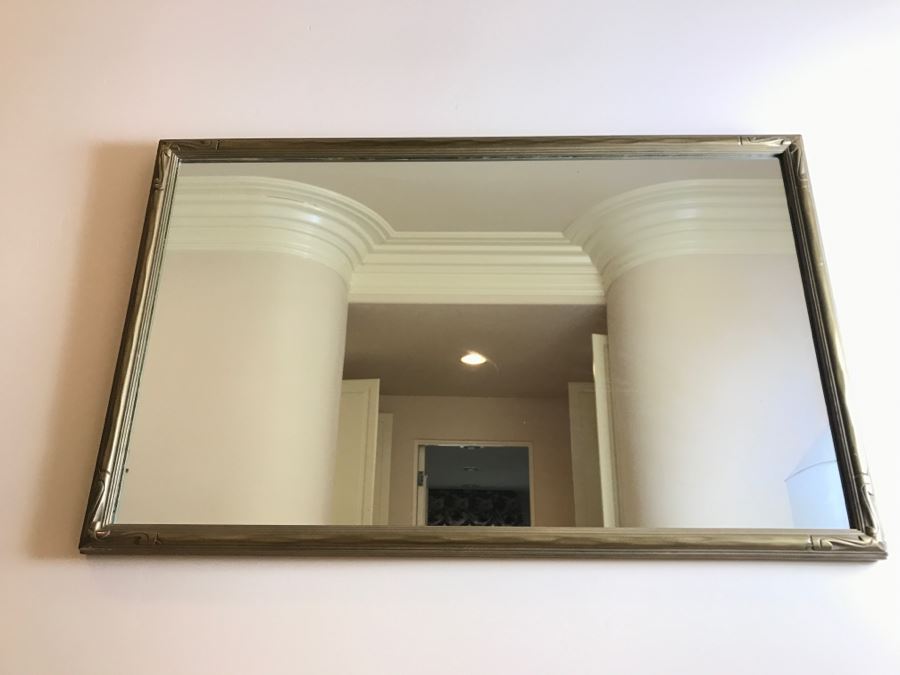 Large Gilded Wooden Wall Mirror [Photo 1]