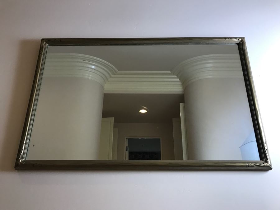 Large Gilded Wooden Wall Mirror [Photo 2]