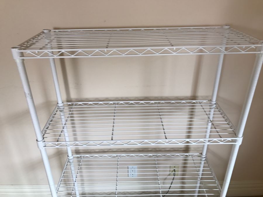 White Metal Shelving