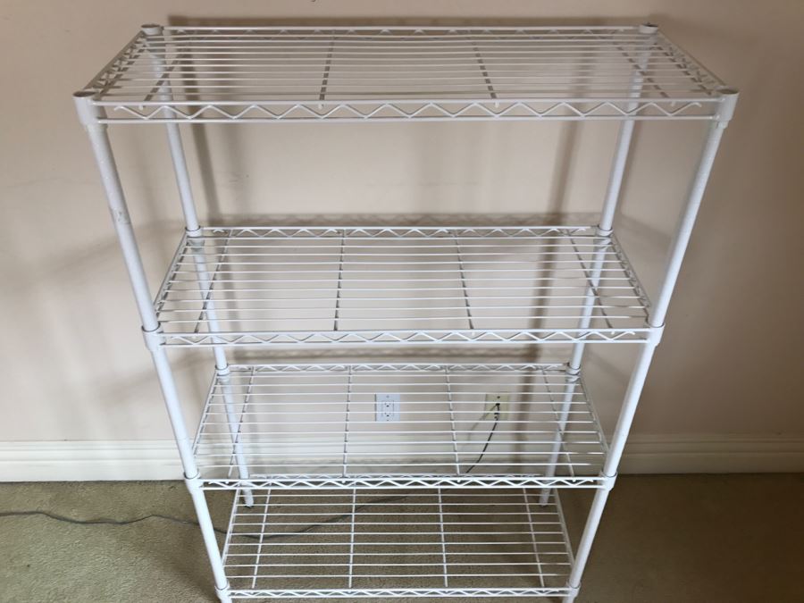 White Metal Shelving