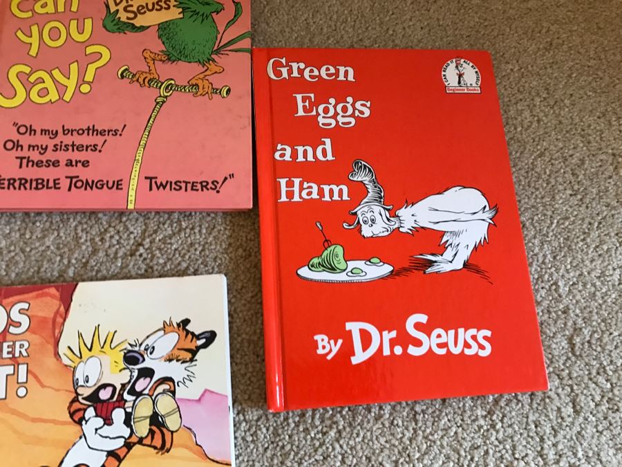 Kids Book Collection Includes Two Baskets And Various Book Titles Including Dr. Seuss [Photo 5]