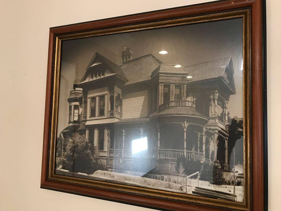 Set Of (5) Vintage Framed B&W Photographs Old Homes [Photo 3]