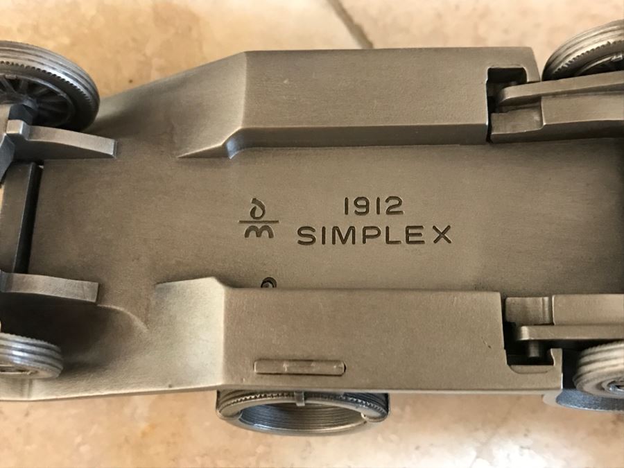 Huge Collection Of (21) Danbury Mint Pewter Classic Cars Of The World In An Asian Rosewood Hanging Display Box With Glass Front [Photo 49]