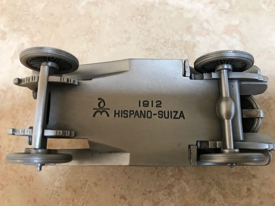 Huge Collection Of (21) Danbury Mint Pewter Classic Cars Of The World In An Asian Rosewood Hanging Display Box With Glass Front [Photo 38]