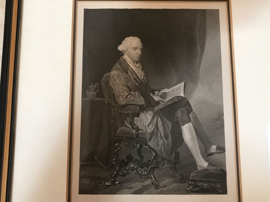 Vintage Framed John Hancock Engraving From The Original Picture By Chappel 11 X 8' [Photo 3]