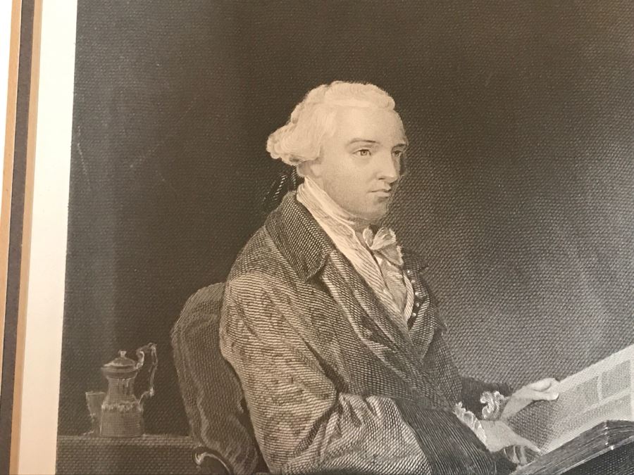 Vintage Framed John Hancock Engraving From The Original Picture By Chappel 11 X 8' [Photo 4]