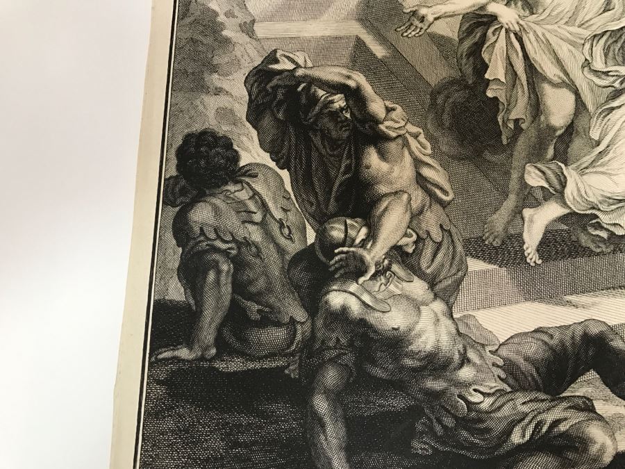 Antique Engraving 'The Resurrection Of Christ' Drawing By Picart Engraving By Broen 17 1/4 X 14 1/8' [Photo 11]