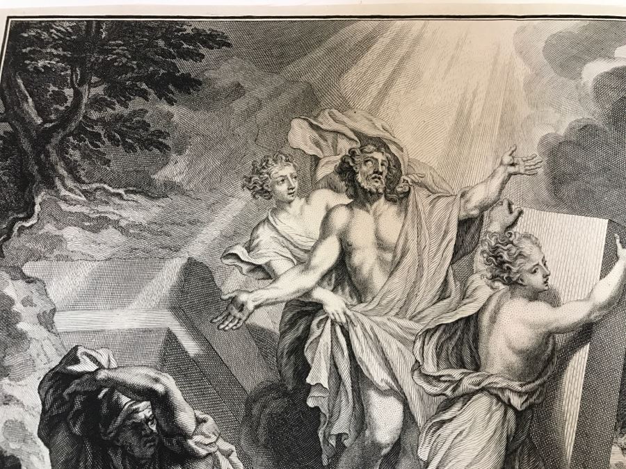 Antique Engraving 'The Resurrection Of Christ' Drawing By Picart Engraving By Broen 17 1/4 X 14 1/8' [Photo 22]
