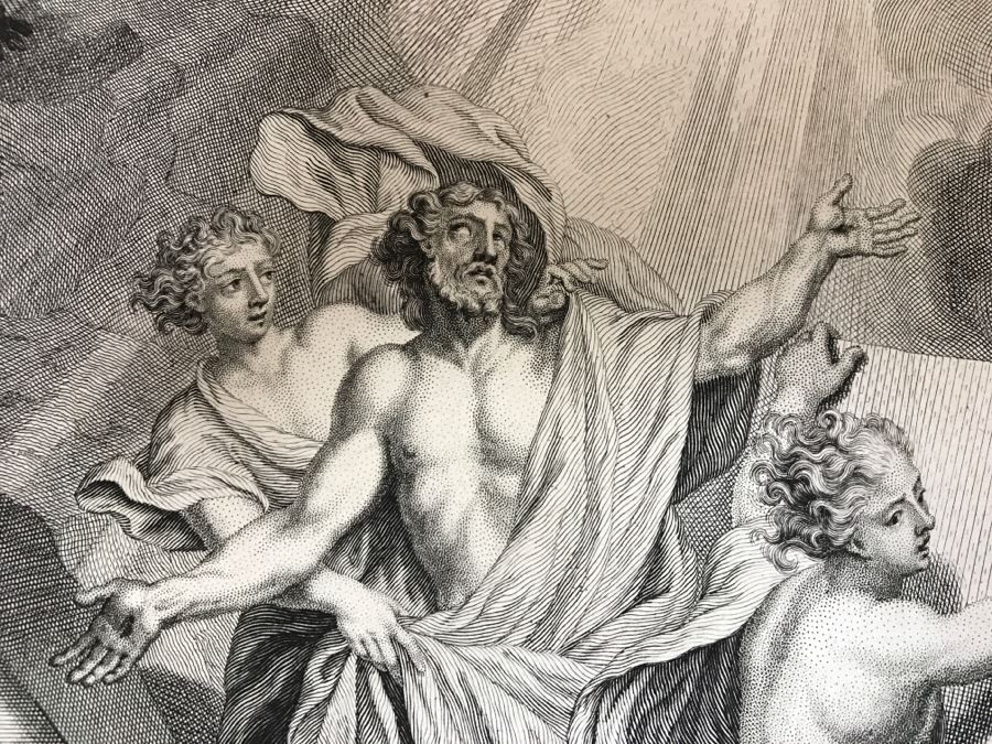 Antique Engraving 'The Resurrection Of Christ' Drawing By Picart Engraving By Broen 17 1/4 X 14 1/8' [Photo 6]