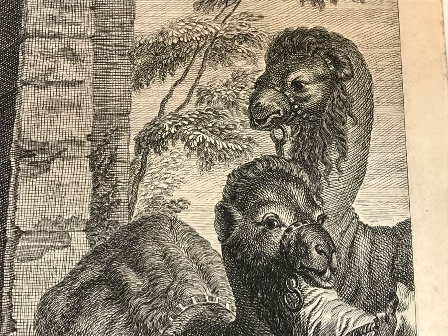 Antique Engraving Of Paolo Paul Veronese Painting Rebecca Engraving By Jean Moyreau (1690-1762) [Photo 11]