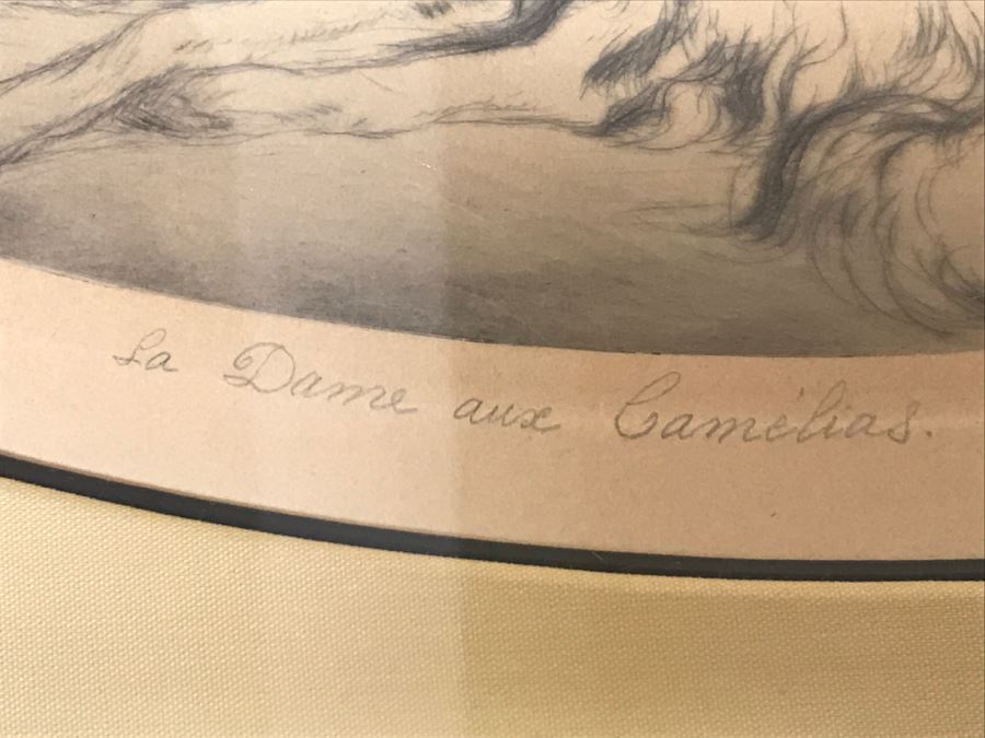 Louis Icart Etching Titled 'La Dame Aux Camelias' [Photo 5]