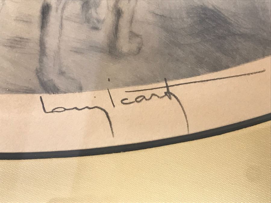 Louis Icart Etching Titled 'La Dame Aux Camelias' [Photo 4]