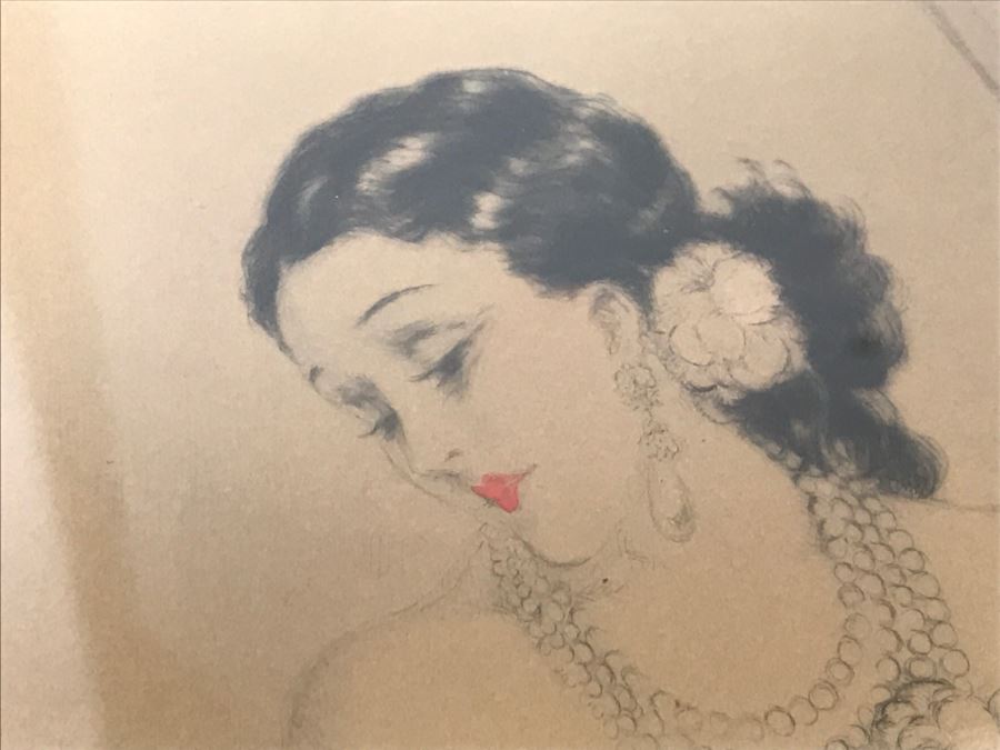 Louis Icart Etching Titled 'La Dame Aux Camelias' [Photo 10]