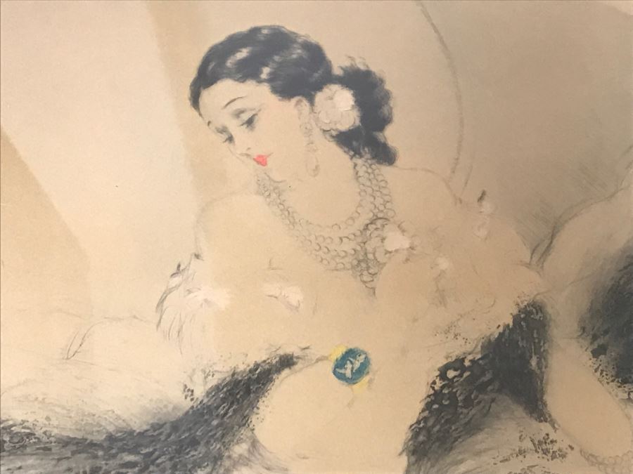 Louis Icart Etching Titled 'La Dame Aux Camelias' [Photo 9]