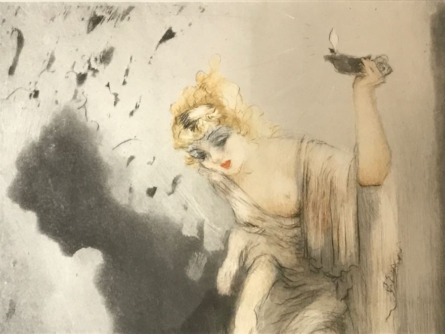 Louis Icart Etching Titled 'Les Amours De Psyche Et De Cupidon' With COA Centaur Sculpture Galleries [Photo 5]