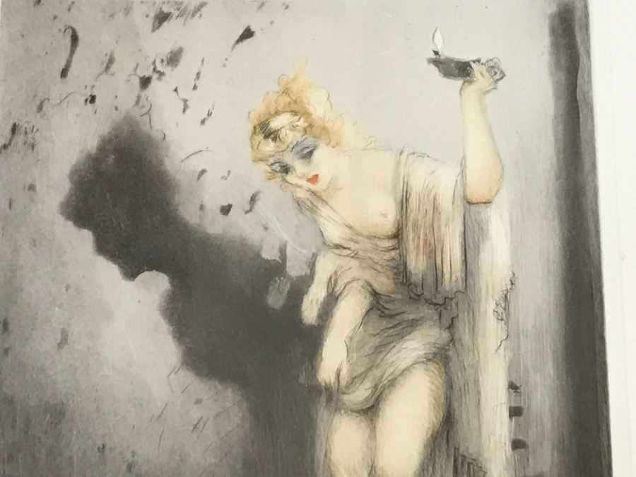 Louis Icart Etching Titled 'Les Amours De Psyche Et De Cupidon' With COA Centaur Sculpture Galleries [Photo 9]
