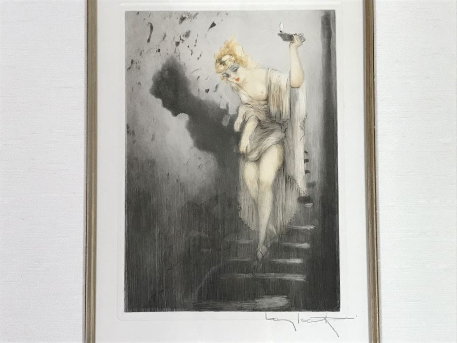 Louis Icart Etching Titled 'Les Amours De Psyche Et De Cupidon' With COA Centaur Sculpture Galleries [Photo 11]