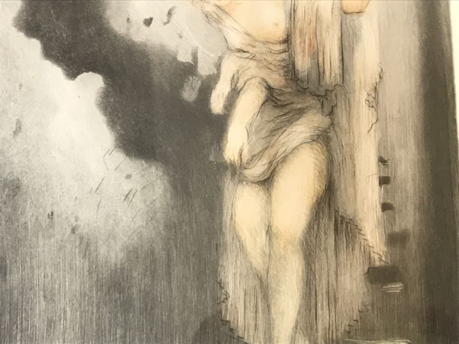 Louis Icart Etching Titled 'Les Amours De Psyche Et De Cupidon' With COA Centaur Sculpture Galleries [Photo 6]