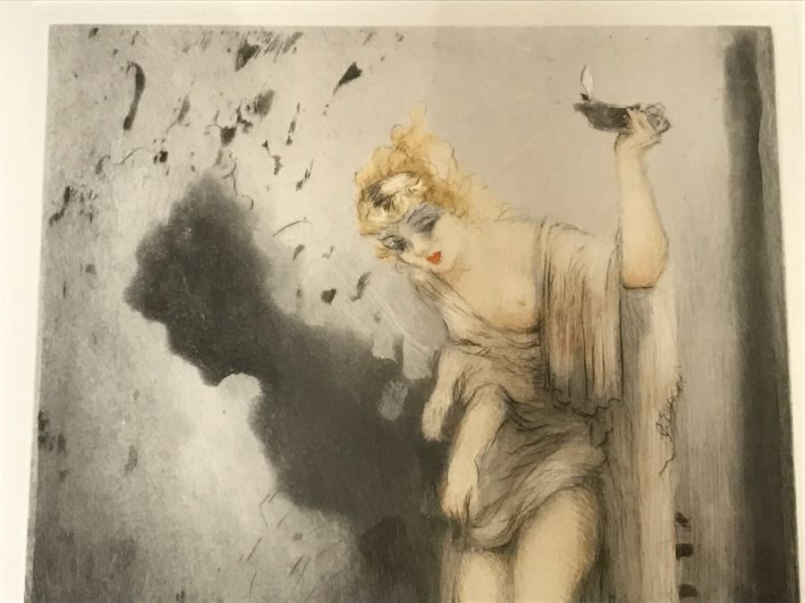Louis Icart Etching Titled 'Les Amours De Psyche Et De Cupidon' With COA Centaur Sculpture Galleries [Photo 4]
