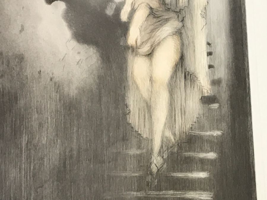 Louis Icart Etching Titled 'Les Amours De Psyche Et De Cupidon' With COA Centaur Sculpture Galleries [Photo 10]