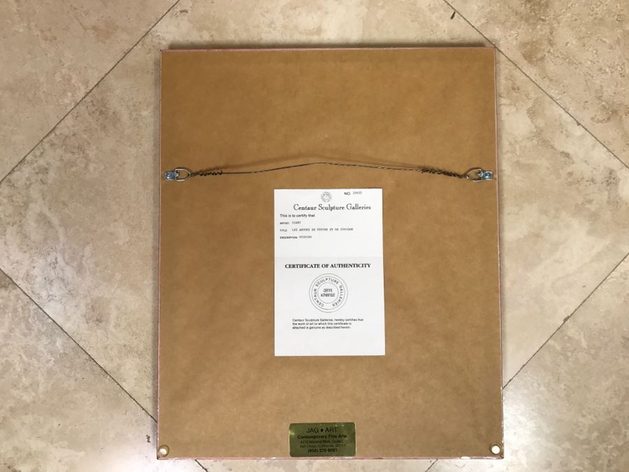 Louis Icart Etching Titled 'Les Amours De Psyche Et De Cupidon' With COA Centaur Sculpture Galleries [Photo 12]