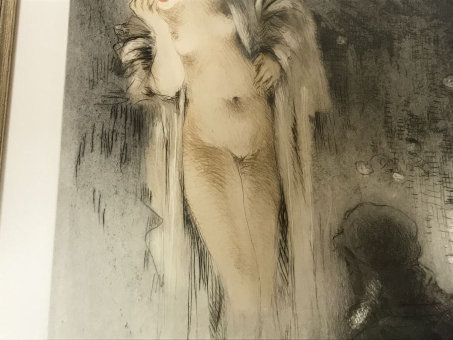 Louis Icart Etching Titled 'Les Amours De Psyche Et De Cupidon' With COA Centaur Sculpture Galleries [Photo 5]