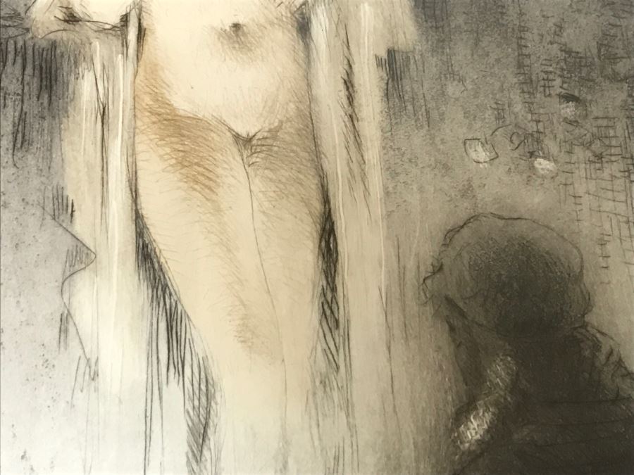 Louis Icart Etching Titled 'Les Amours De Psyche Et De Cupidon' With COA Centaur Sculpture Galleries [Photo 10]