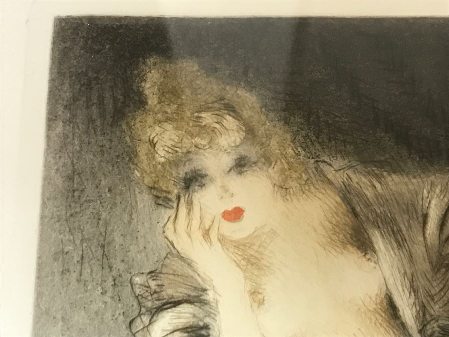 Louis Icart Etching Titled 'Les Amours De Psyche Et De Cupidon' With COA Centaur Sculpture Galleries [Photo 12]