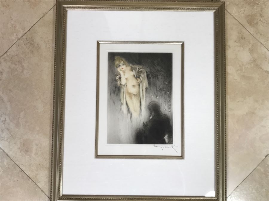 Louis Icart Etching Titled 'Les Amours De Psyche Et De Cupidon' With COA Centaur Sculpture Galleries [Photo 3]