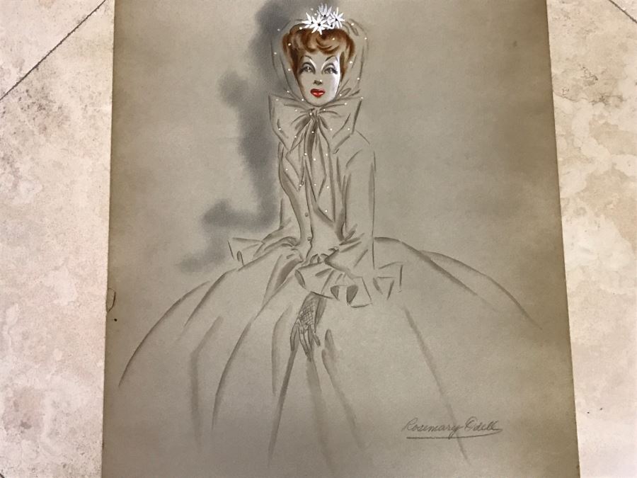 Rosemary Odell Original Costume Sketch Signed [Photo 15]